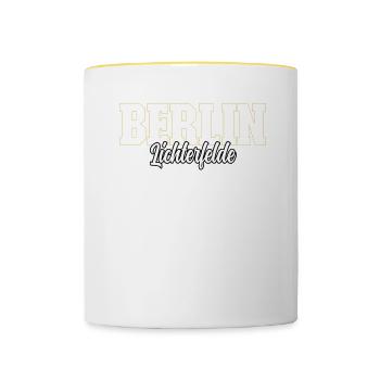 Berlin Lichterfelde - Tasse zweifarbig - Weiß/Gelb - Vorne