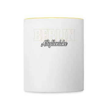 Berlin Altglienicke - Tasse zweifarbig - Weiß/Gelb - Vorne