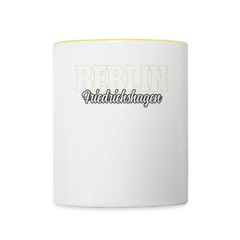 Berlin Friedrichshagen - Tasse zweifarbig - Weiß/Gelb - Vorne