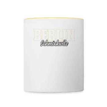 Berlin Schmöckwitz - Tasse zweifarbig - Weiß/Gelb - Vorne
