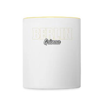 Berlin Grünau - Tasse zweifarbig - Weiß/Gelb - Vorne