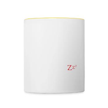 Désolé, je ne peux pas avoir de plans avec mon lit 4 - Mug contrasté - blanc/jaune - Devant