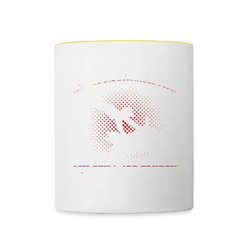 Ich Hab Die Schnauze Voll! Ich Geh Quad Fahren - Tasse zweifarbig - Weiß/Gelb - Vorne