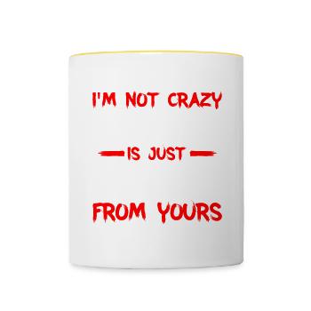 Ma réalité est juste différente de la vôtre 9 - Mug contrasté - blanc/jaune - Devant