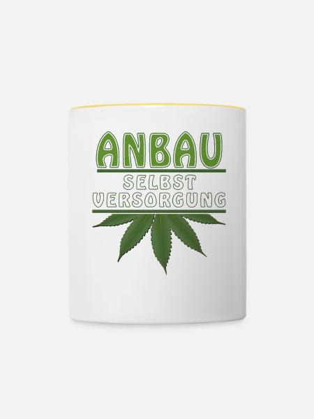 ANBAU SELBSTVERSORGUNG - Tasse zweifarbig - Weiß/Gelb