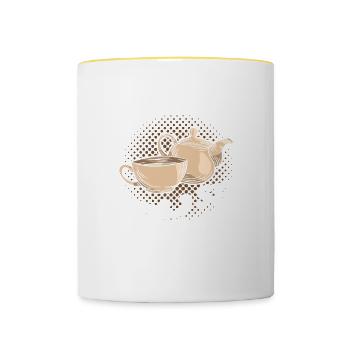 Tea Drinker Tea Lover Gift Tea - Contrasting Mug - white/yellow - Front