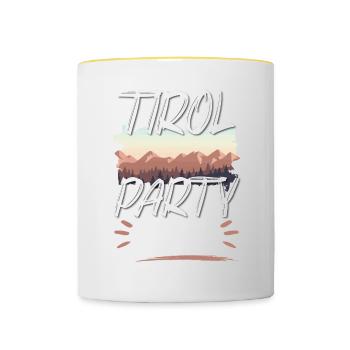 Tirol Party Crew - Mug contrasté - blanc/jaune - Devant