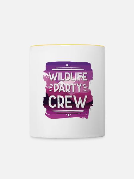 Wildlife Party Crew - Tasse zweifarbig - Weiß/Gelb