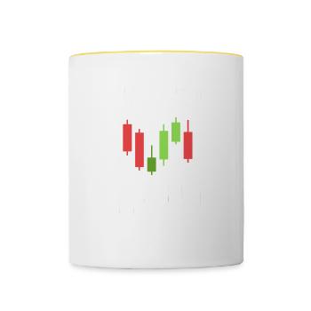 Banker Bank Money Banker - Contrasting Mug - white/yellow - Front