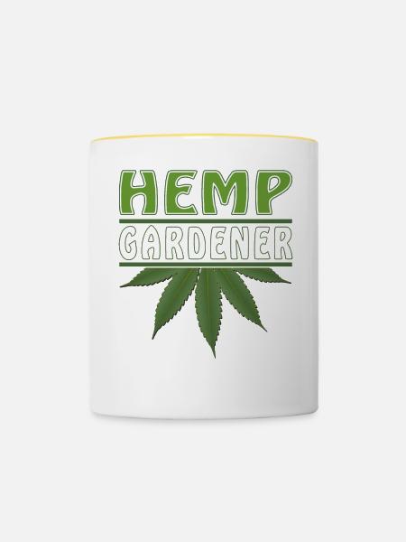 HEMP GARDENER - Tasse zweifarbig - Weiß/Gelb