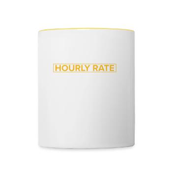 Peintre Cadeau Peinture Artiste Maître Peintre - Mug contrasté - blanc/jaune - Devant