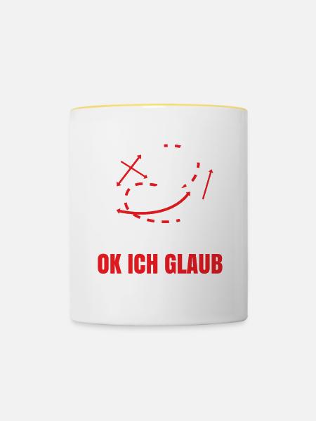 Ah….. Ok Ich Glaub Ich Habs JetztAh….. Ok Ich Glau - Tasse zweifarbig - Weiß/Gelb