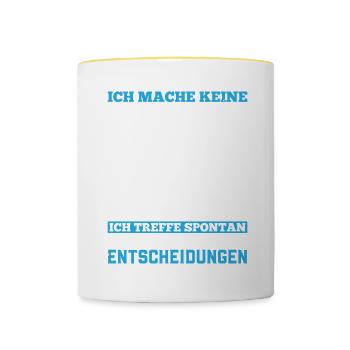 Ich Mache Keine Fehler Beim Tanzen Ich treffe Spon - Tasse zweifarbig - Weiß/Gelb - Vorne