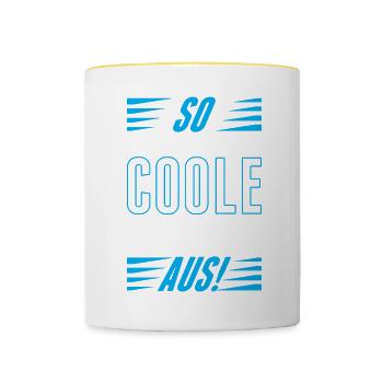 So Sieht Eine Richtig Coole Ballerina Aus! - Tasse zweifarbig - Weiß/Gelb - Vorne