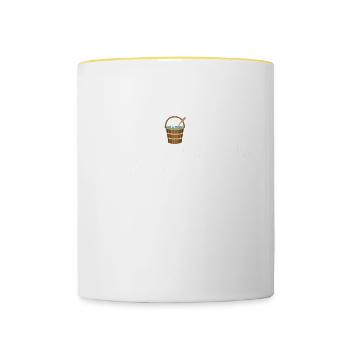 Sauna - Tasse zweifarbig - Weiß/Gelb - Vorne