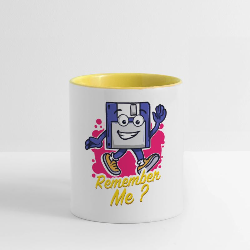 Programmer Retro-diskette Floppy disc Contrasting Mug