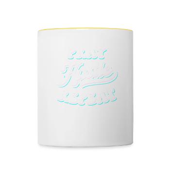 Pray Hustle Christ Jesus Unternehmer - Tasse zweifarbig - Weiß/Gelb - Vorne
