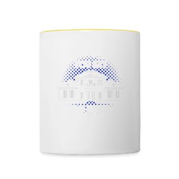 Agent immobilier Courtier Profession Immobilier - Mug contrasté - blanc/jaune - Devant