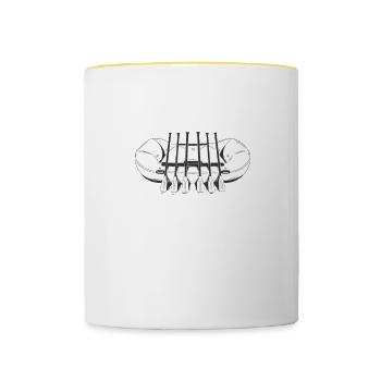 My Therapy Consists Of Rafting Water And Wine Kaya - Contrasting Mug - white/yellow - Front