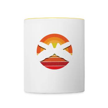 Carpenter Gift Saying Woodworking - Contrasting Mug - white/yellow - Front