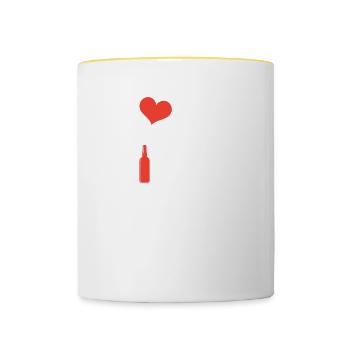 Bartender Gift Mixologist Saying Bar - Contrasting Mug - white/yellow - Front