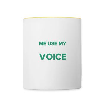 Bartender Gift Mixologist Saying Bar - Contrasting Mug - white/yellow - Front