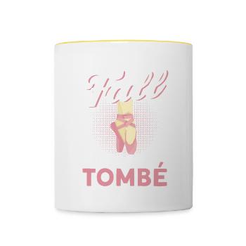 Ballet ballerine danseuse ballet - Mug contrasté - blanc/jaune - Devant