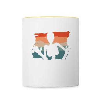 Les techniciens en radiologie le font mieux dans l’obscurité Radiologue R - Mug contrasté - blanc/jaune - Devant