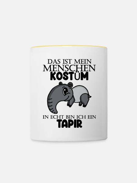 tapire tapire - Tasse zweifarbig - Weiß/Gelb