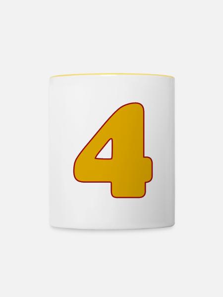 4 - Tasse zweifarbig - Weiß/Gelb