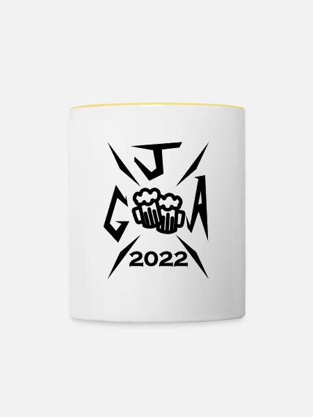 2022 Junggesellenabschied - Tasse zweifarbig - Weiß/Gelb
