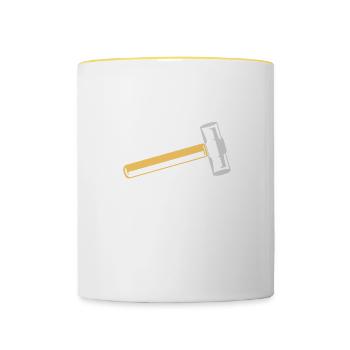 I'd Rather Do That By Myself Home Improvement Hand - Contrasting Mug - white/yellow - Front