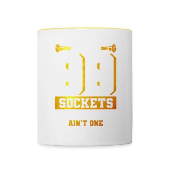 Mechanic Garage Gift for Mechanics - Contrasting Mug - white/yellow - Front