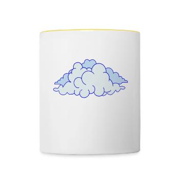 There Is No Cloud 10 - Tasse zweifarbig - Weiß/Gelb - Vorne