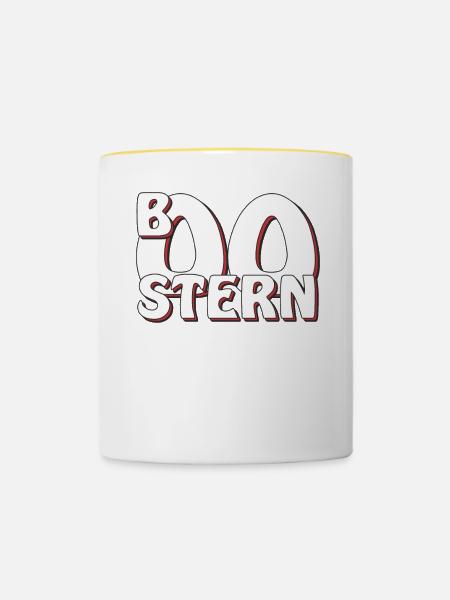 BOOSTERN - Tasse zweifarbig - Weiß/Gelb
