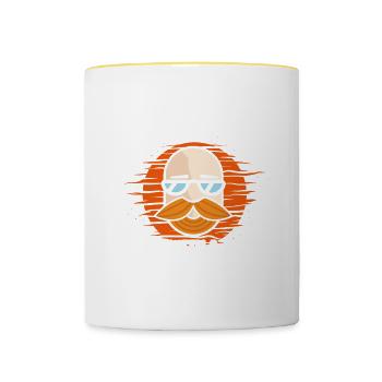 Beards Saying Funny Beard Gift Beard - Contrasting Mug - white/yellow - Front