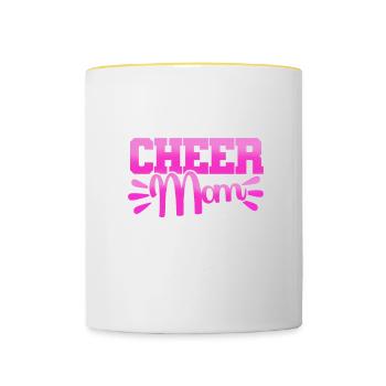 Cheerleading Cheerleader Cheering Team Cheer Coach - Tasse zweifarbig - Weiß/Gelb - Vorne