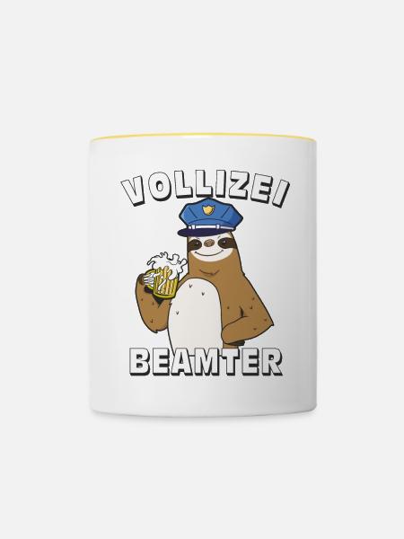 VOLLIZEI BEAMTER - Tasse zweifarbig - Weiß/Gelb