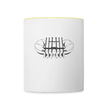 It May Look Like I'm Listening To You Rafting Kaya - Contrasting Mug - white/yellow - Front