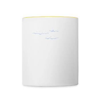 What Are Clouds Made Of, Linux Servers Mostly 8 - Contrasting Mug - white/yellow - Front