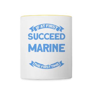 Marine Biologist Ocean Gift Marine Biology - Contrasting Mug - white/yellow - Front