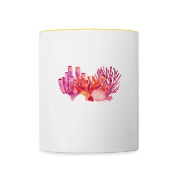 Marine Biologist Ocean Gift Marine Biology - Contrasting Mug - white/yellow - Front