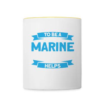 Meeresbiologe Ozean Geschenk Meeresbiologie - Tasse zweifarbig - Weiß/Gelb - Vorne