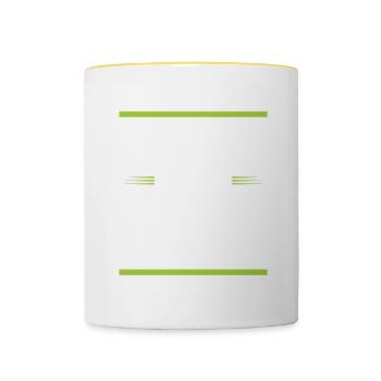 Équipe de camping - Mug contrasté - blanc/jaune - Devant