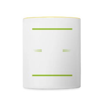 Équipage de joueurs - Mug contrasté - blanc/jaune - Devant