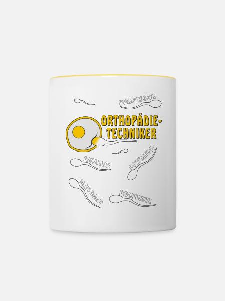 ORTHOPÄDIETECHNIKER - Tasse zweifarbig - Weiß/Gelb