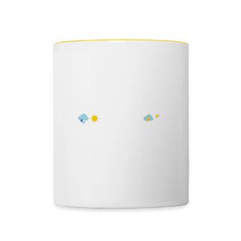 Meteorologist Quote Gift Meteorology - Contrasting Mug - white/yellow - Front