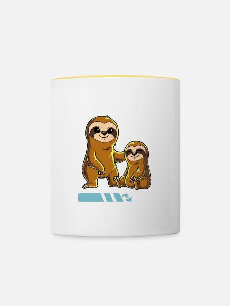 Werdende Mama 2023 - Tasse zweifarbig - Weiß/Gelb