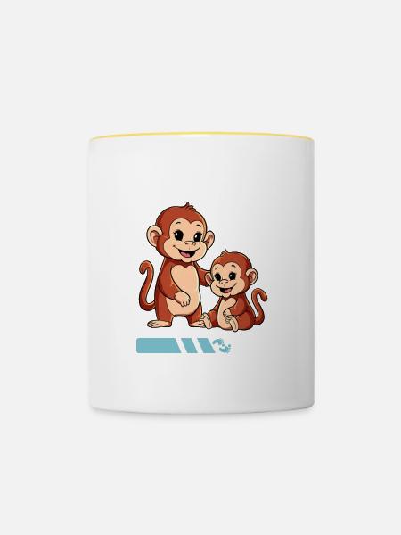 Werdende Mama 2023 - Tasse zweifarbig - Weiß/Gelb