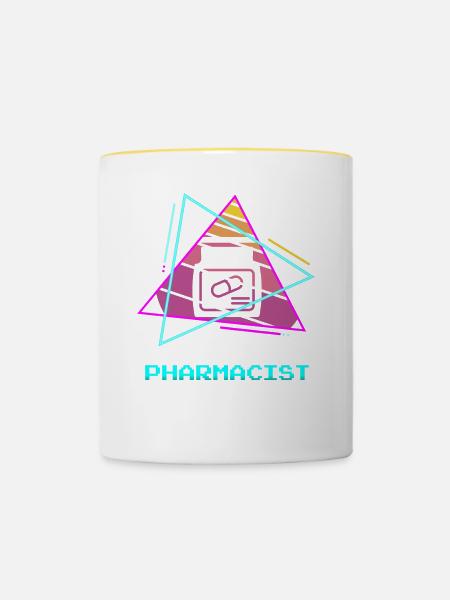 Retro Pharmacist Pharmaceutical Pharmacy - Tasse zweifarbig - Weiß/Gelb